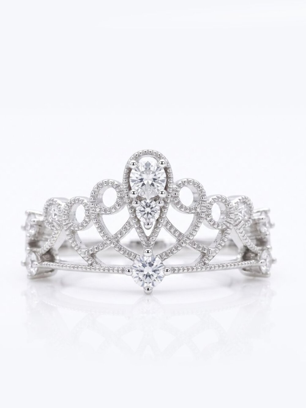 Princess Tiara Crown Ring, 925 Sterling Silver  Glinda Wicked Movie